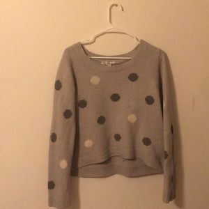 Grey polkadot sweater